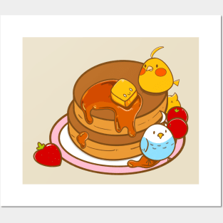 Pancakes day for birdies Posters and Art